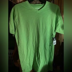 Evolution green vneck tshirt